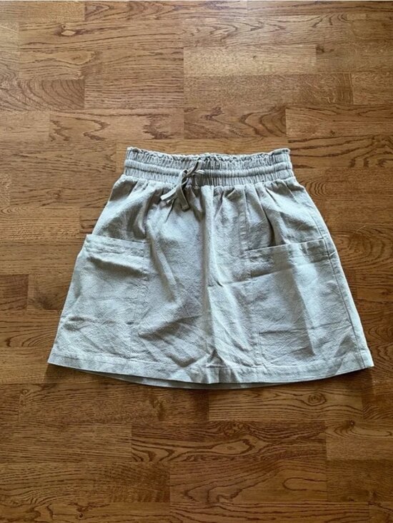 Urban Outfitters Dresses & Skirts - Urban Outfitters UO Emery Pull-On Drawstring Mini Skirt Pockets Tan Khaki S